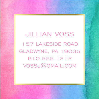Pastel Watercolor Calling Cards
